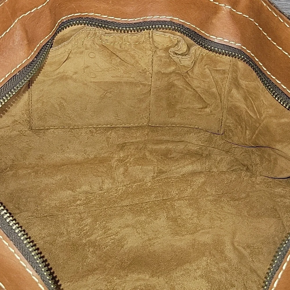 Patricia Nash Brown Tooled Leather Shoulder Bag
